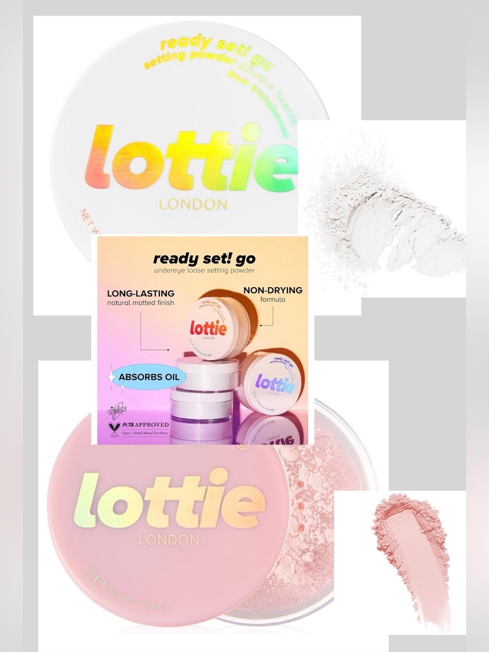 CHOOSE 1 Lottie London Ready Set! Go Setting Powder